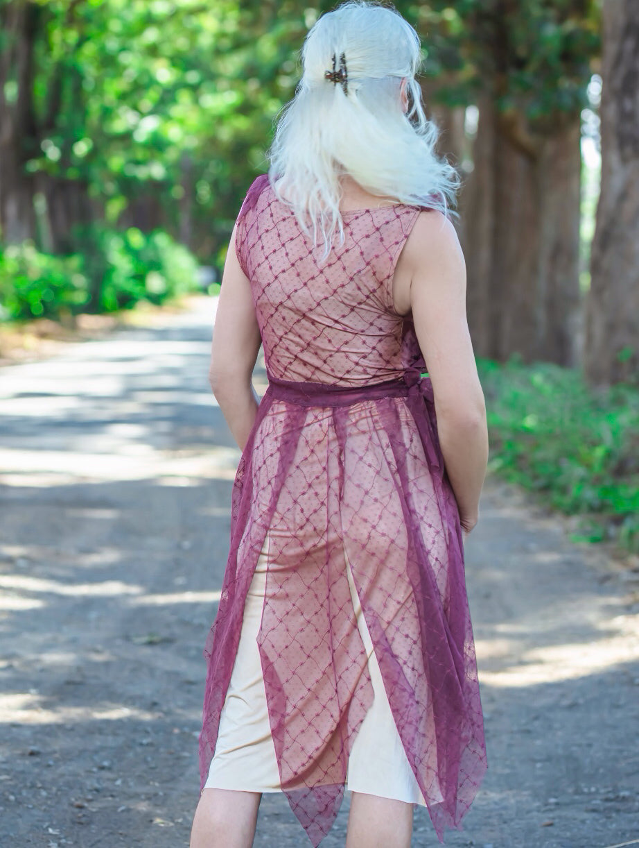 Dress in gold & red